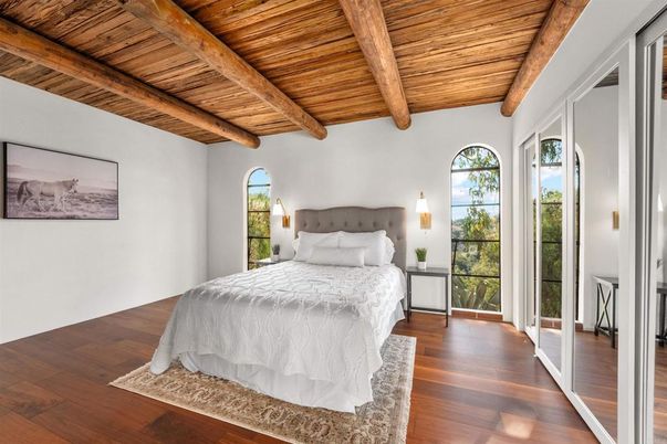 Bedroom, Interior, Wooden Beams, Wooden Ceilings, Wood Texture Flooring
