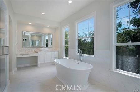 Bathroom, Free Standing Baths, Interior, Recessed Lighting