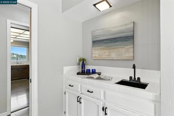 Bathroom, Dual Sink Vanities, Interior, Tile Countertops, Wood Texture Flooring