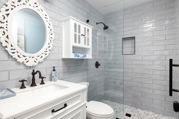 Bathroom, Glass Shower, Interior