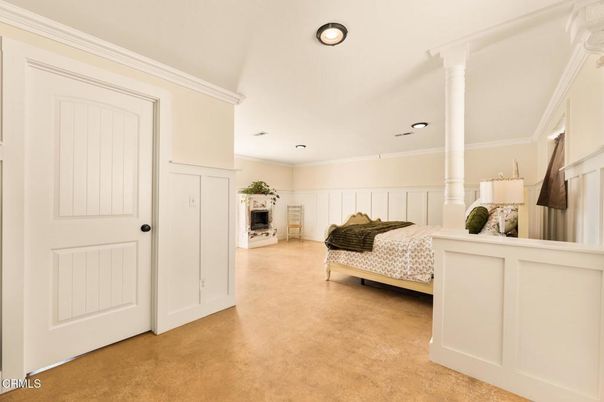 Bedroom, Fireplace, Interior, Recessed Lighting