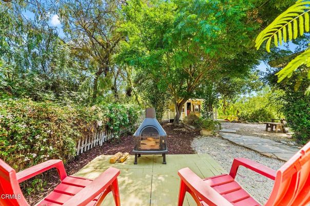 Backyard, Exterior, Fireplace
