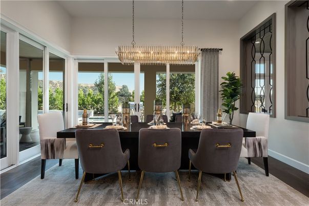 Chandelier, Dining room, Interior, Wood Texture Flooring