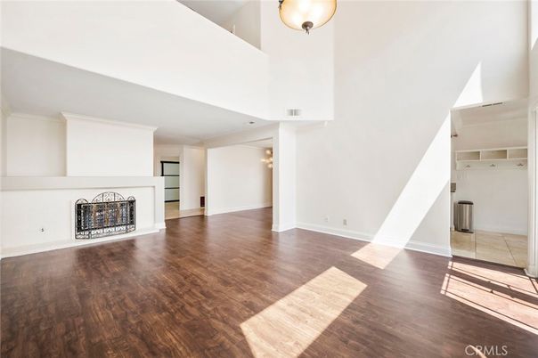 Empty room, Fireplace, Interior, Wood Texture Flooring