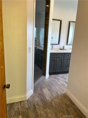 Bathroom, Dual Sink Vanities, Interior, Wood Texture Flooring