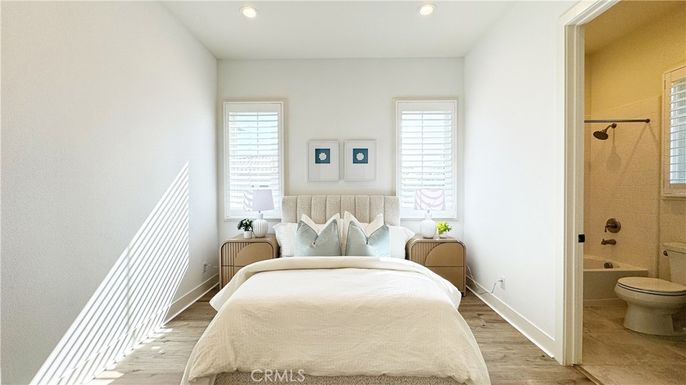 Bathroom, Bedroom, Interior, Recessed Lighting, Wood Texture Flooring