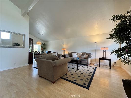 Dining room, Interior, Living room, Pendant Lights, Wood Texture Flooring