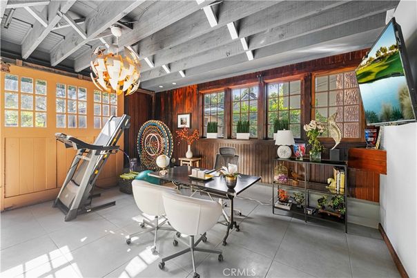 Home Office, Interior, Wooden Walls