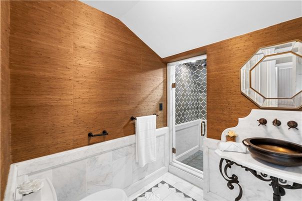 Bathroom, Interior, Marble, Wooden Walls