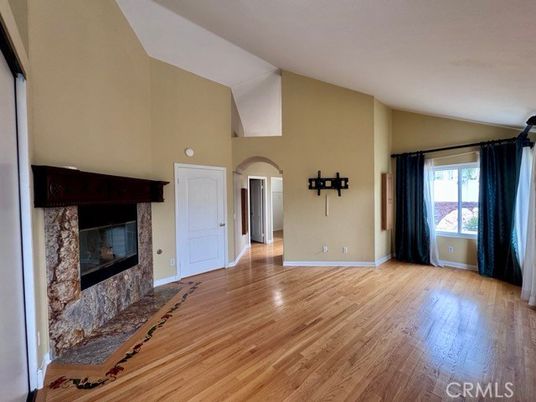Empty room, Fireplace, Interior, Wood Texture Flooring