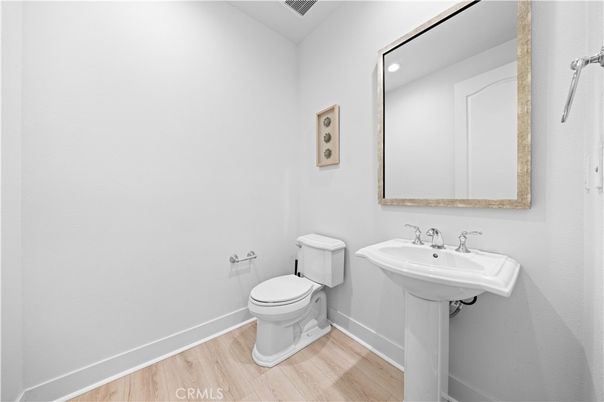 Bathroom, Interior, Recessed Lighting, Wood Texture Flooring