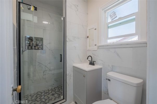 Bathroom, Glass Shower, Interior, Marble Walls