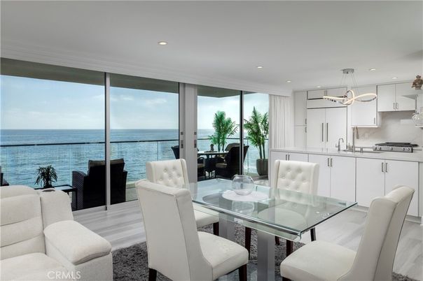 Dining room, Interior, Kitchen, Pendant Lights, Recessed Lighting, Water, Wood Texture Flooring