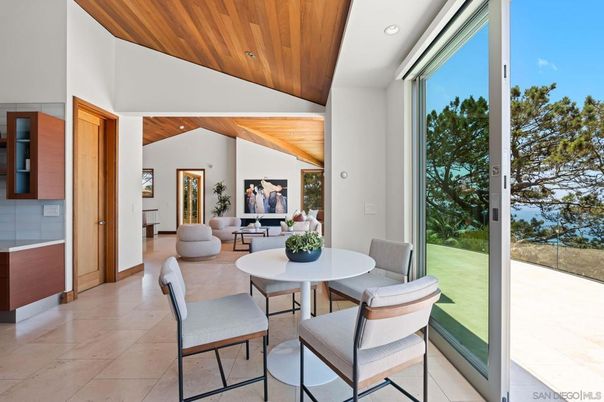 Dining room, Interior, Living room, Recessed Lighting, Wooden Ceilings
