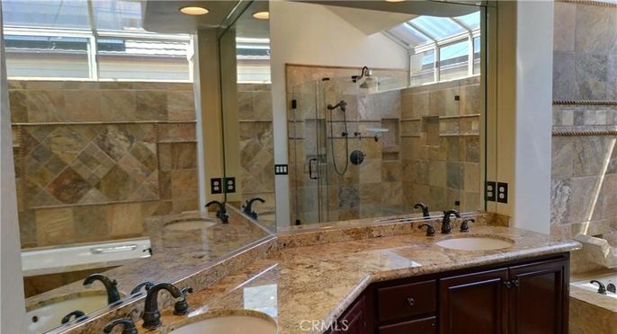 Bathroom, Dual Sink Vanities, Glass Shower, Interior