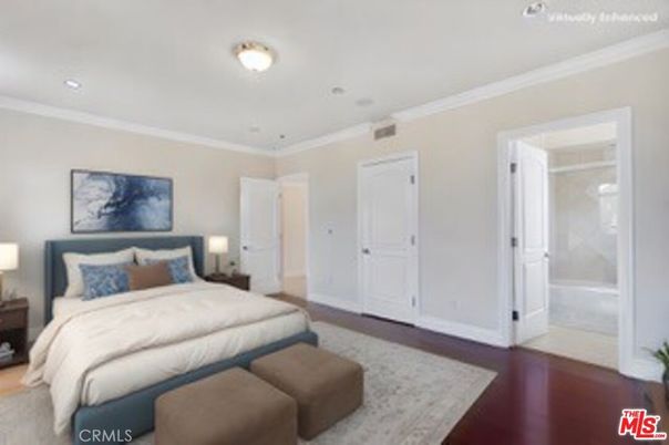 Bathroom, Bedroom, Glass Shower, Interior, Recessed Lighting, Wood Texture Flooring