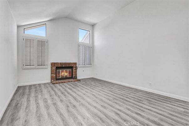 Empty room, Fireplace, Interior, Wood Texture Flooring