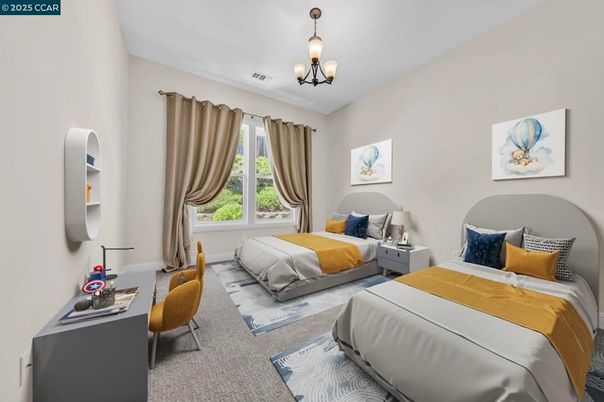 Bedroom, Chandelier, Home Office, Interior