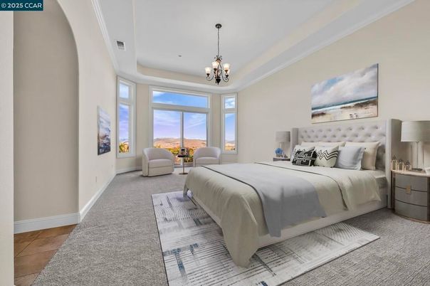 Bedroom, Interior, Pendant Lights, Recessed Lighting