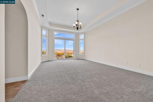 Chandelier, Empty room, Interior