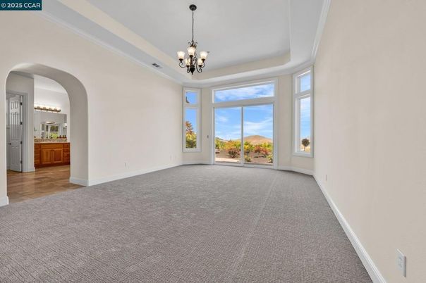 Chandelier, Empty room, Interior