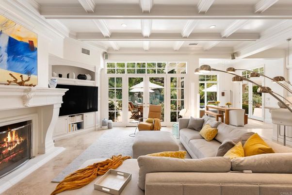 Fireplace, Interior, Living room, Recessed Lighting