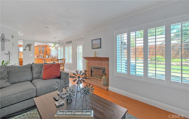 Chandelier, Dining room, Fireplace, Interior, Living room, Wood Texture Flooring