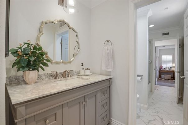 Bathroom, Interior, Marble, Recessed Lighting