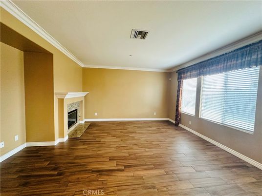 Empty room, Fireplace, Interior, Wood Texture Flooring
