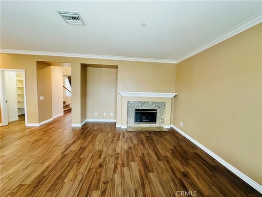 Empty room, Fireplace, Interior, Wood Texture Flooring