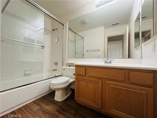 Bathroom, Glass Shower, Interior, Wood Texture Flooring