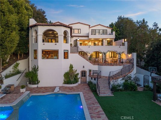 Exterior, Facade, Pool, Spanish Mediterranean