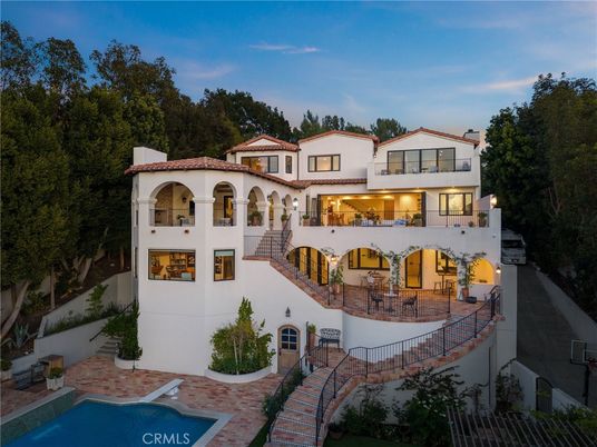 Exterior, Facade, Pool, Spanish Mediterranean