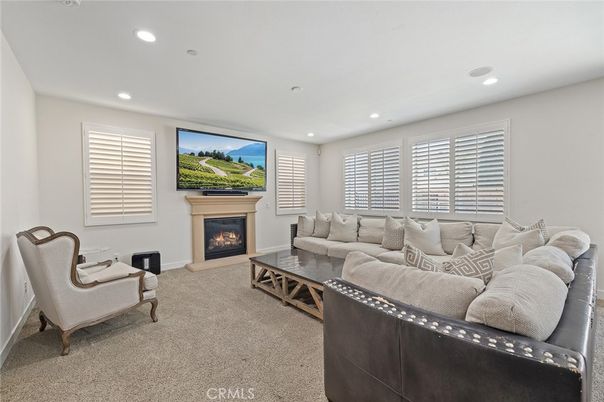 Fireplace, Interior, Living room, Recessed Lighting