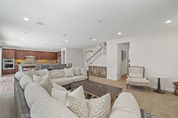 Dining room, Interior, Kitchen, Living room, Recessed Lighting, Stainless Steel Appliances