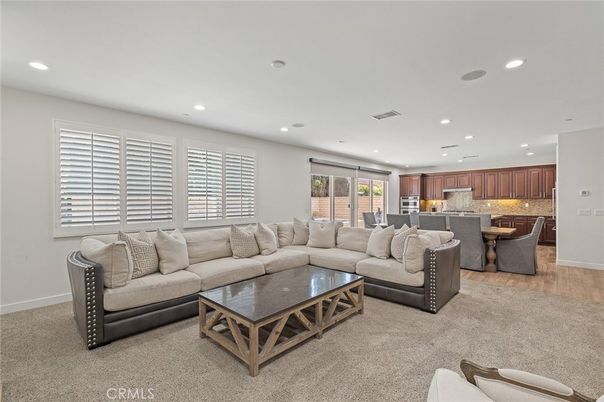 Dining room, Interior, Kitchen, Living room, Recessed Lighting, Wood Texture Flooring