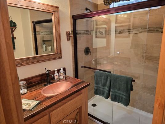 Bathroom, Glass Shower, Interior, Tile Countertops