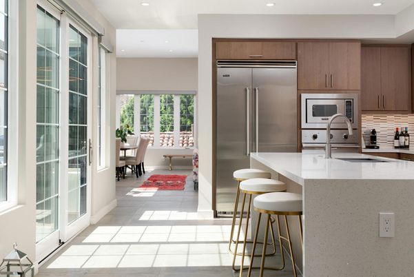 Dining room, Interior, Kitchen, Recessed Lighting, Stainless Steel Appliances