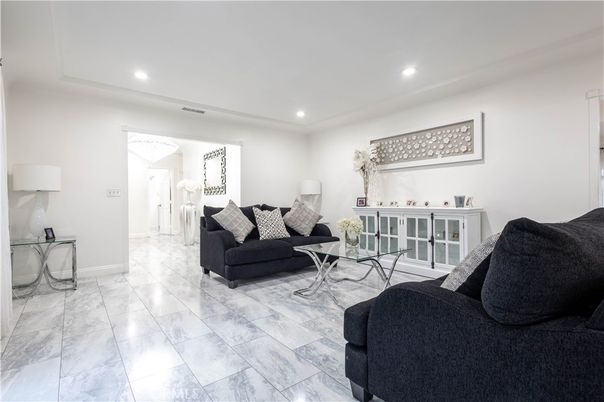 Interior, Living room, Marble, Recessed Lighting