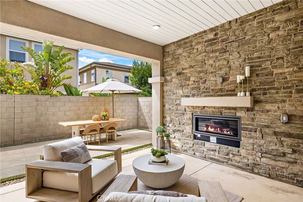 Exterior, Fireplace, Recessed Lighting