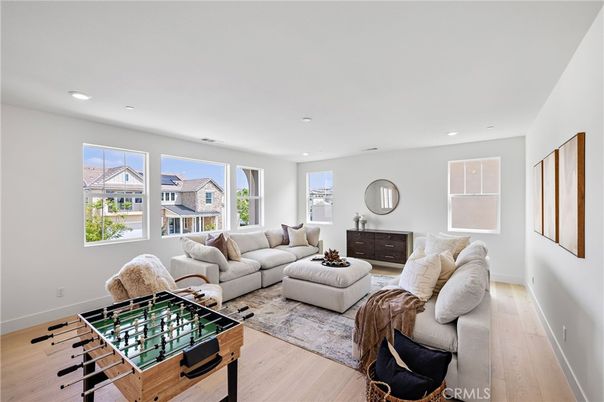 Game Room, Interior, Living room, Recessed Lighting, Wood Texture Flooring