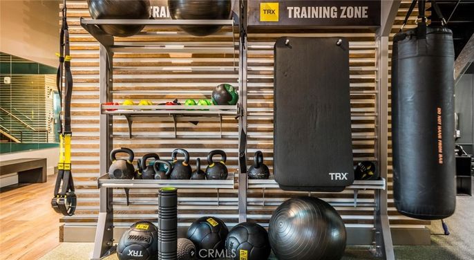 Fitness Equipment, Interior, Wood Texture Flooring