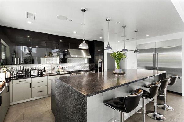 Interior, Kitchen, Pendant Lights, Recessed Lighting, Stainless Steel Appliances