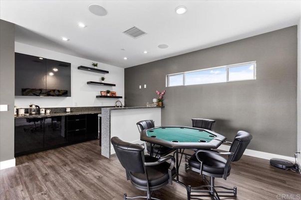 Game Room, Interior, Recessed Lighting, Wood Texture Flooring