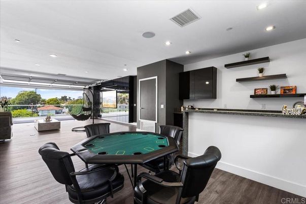 Game Room, Interior, Recessed Lighting, Wood Texture Flooring