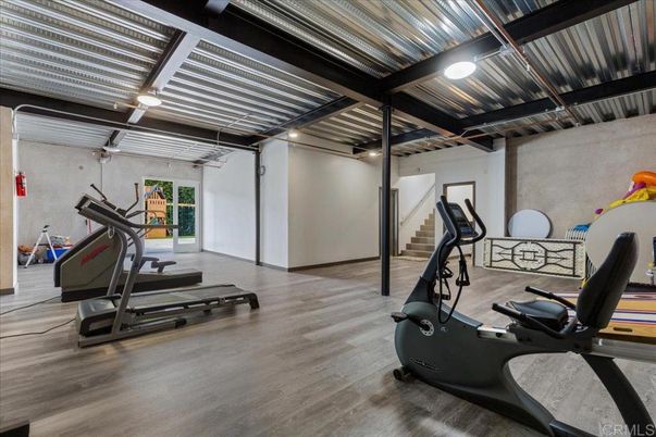 Fitness Equipment, Interior, Wood Texture Flooring