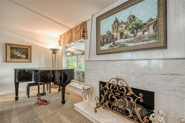 Fireplace, Interior, Piano