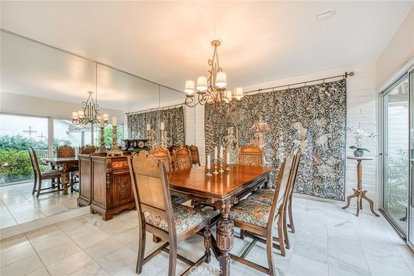 Chandelier, Dining room, Interior, Marble