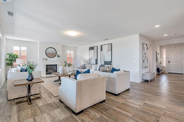 Fireplace, Interior, Living room, Recessed Lighting