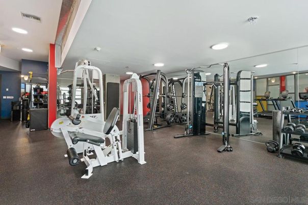 Fitness Equipment, Gym, Interior, Recessed Lighting